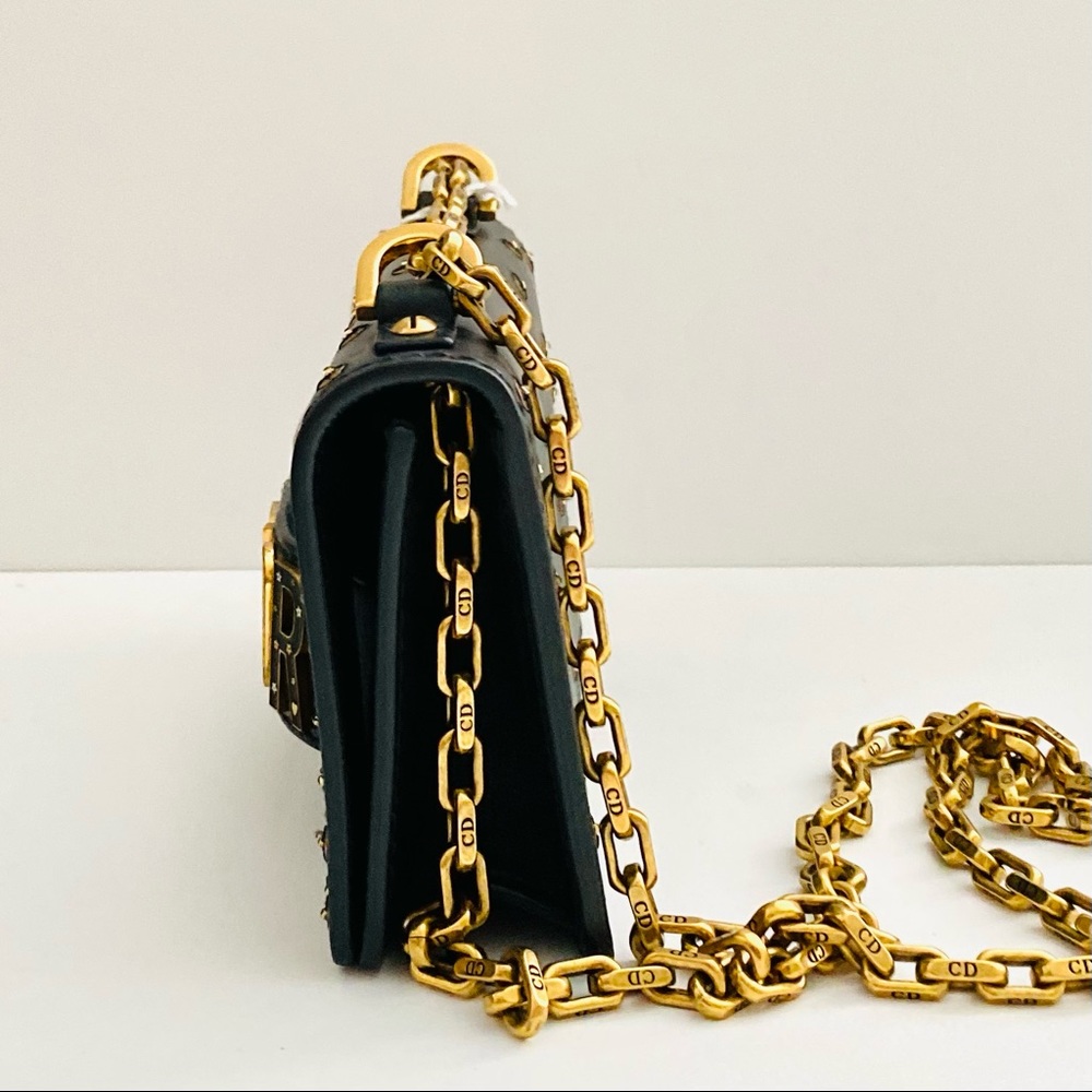 DIOR Leather Studded J'Adior Crossbody Bag / Clutch - Picture 4 of 9